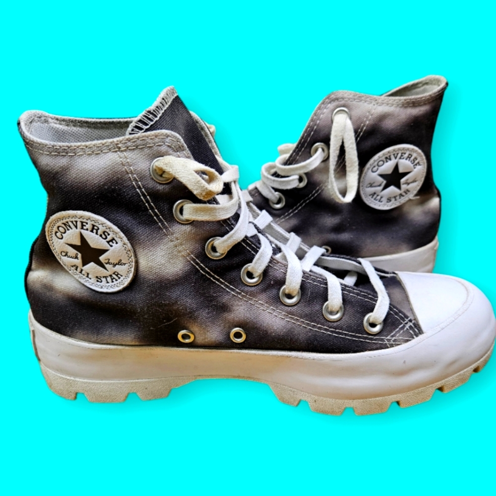 Women's Converse All Star Lugged Hi Platform Tie Dye BlackWhite 572564C